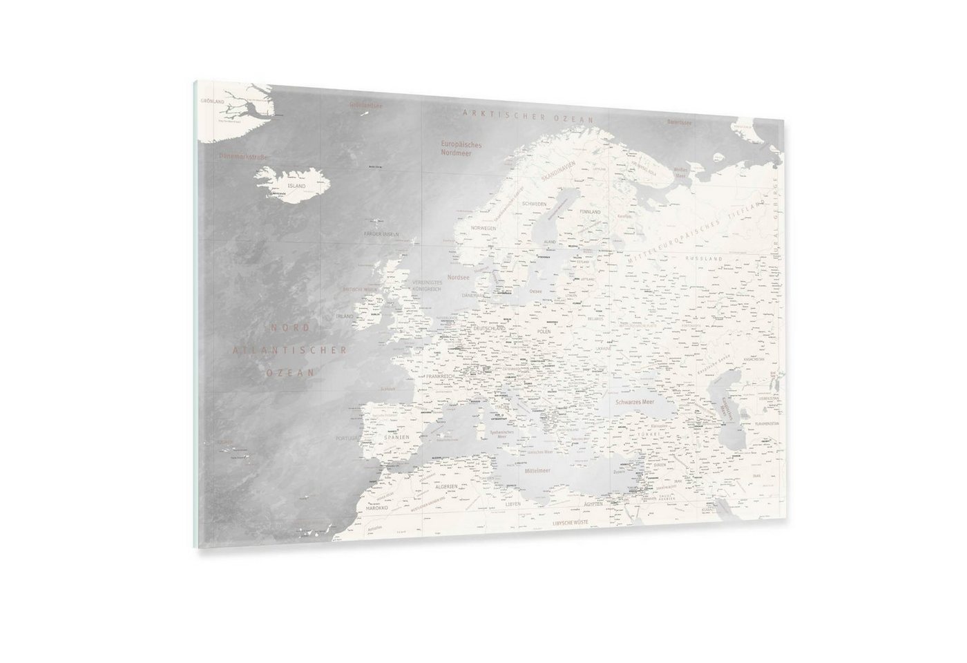 LANA KK Glasbild Europakarte, deutsche Beschriftung von LANA KK