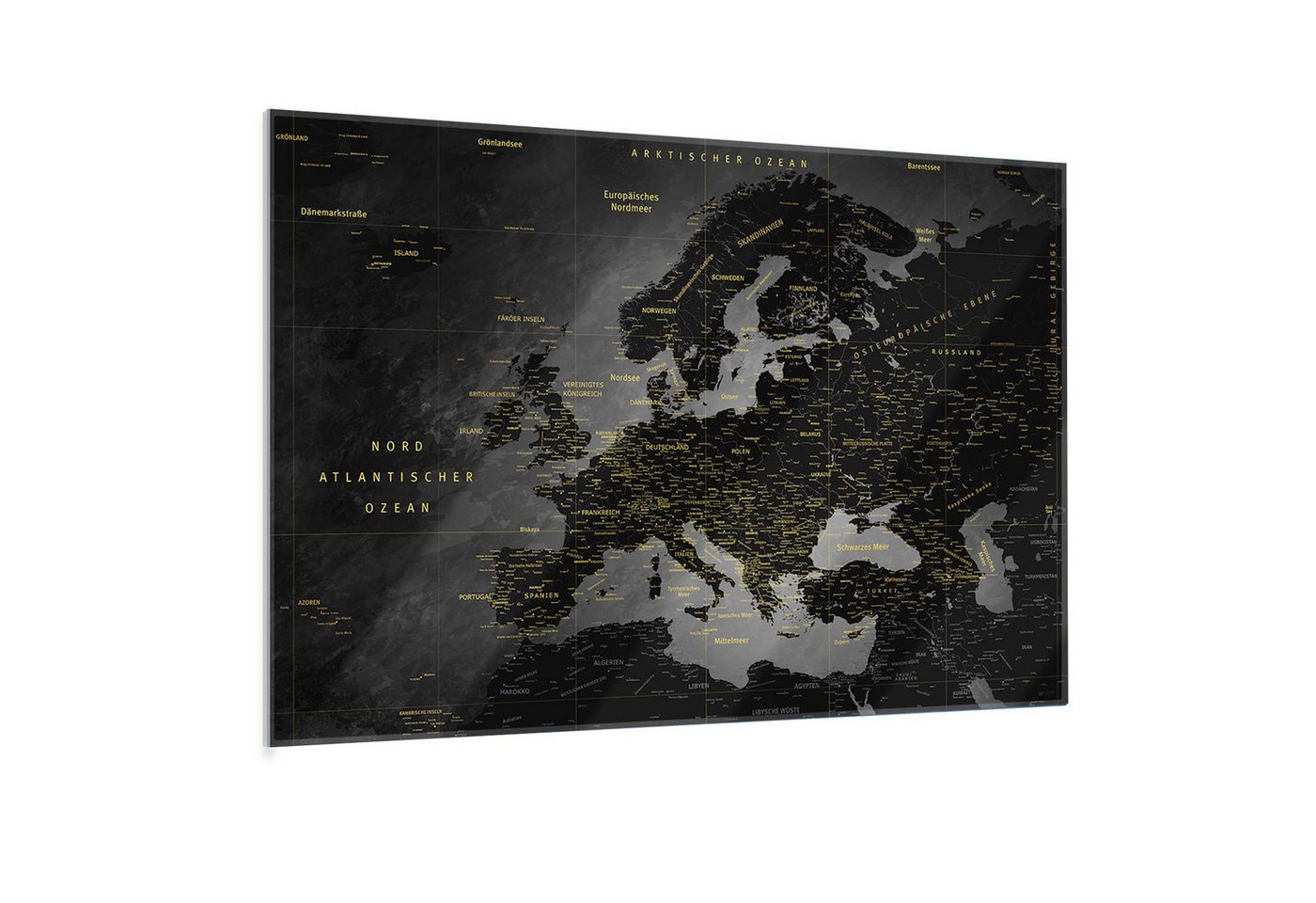 LANA KK Glasbild Europakarte, deutsche Beschriftung LANA KK Glasbild Europakarte, deutsche Beschriftung von LANA KK