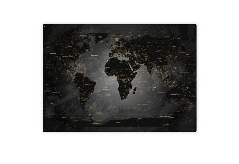 LANA KK Metallschild magnetische Weltkarte Blechschild XXL, deutsche Beschriftung LANA KK Metallschild magnetische Weltkarte Blechschild XXL, deutsche Beschriftung von LANA KK