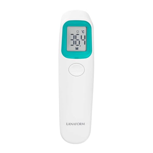 Lanaform - IRT-100 - Infrarot-Stirnthermometer - Unmittelbare Temperaturmessung Innerhalb Von 1 Sekunde - Speicherfunktion von LANAFORM