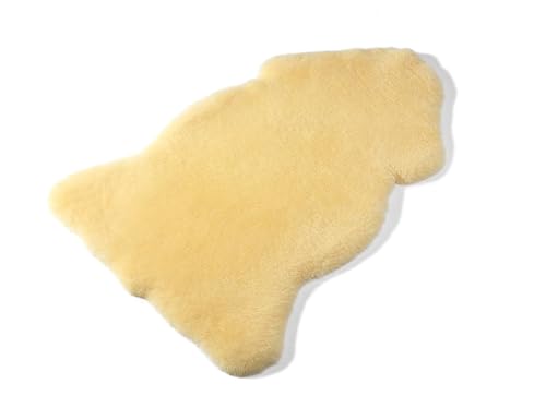 Babyfell von LANABEST. Echtes Merino Lammfell. Premium Qualität. Superweich, waschbar, schadstoffarm, chromfrei. Sehr gut für Kinderwagen, Buggy und als Krabbeldecke. (ca. 90 cm) von LANAMED
