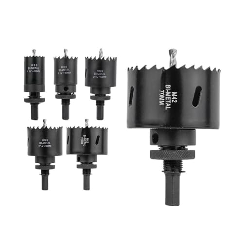 Bimetall-Lochsäge, 35 40 53 60 70 mm, HSS-Kernbohrer, passend for Lochsägenschneider aus Holz und Metall, Hartmetall-Lochbohrwerkzeug(35mm) von LANAPPTLTG