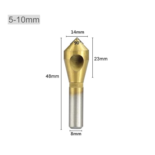 CMCP TiCN-beschichteter Senker-Bohrer-Satz 2-5/5-10/10-15/15-20 mm Entgratungs-Kegellochschneider Holz-Aluminium-Anfaswerkzeug(TiCN 5-10mm) von LANAPPTLTG