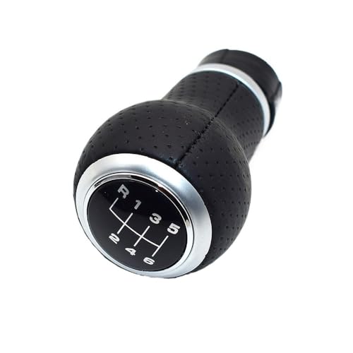 LANAPPTLTG 5/6 Gang Auto Schaltknauf Hebel Stift Griff Passend for Audi A4 S4 B8 8K A5 8T Q5 8R S Line 2007-2015 Roter Ring 12mm(6 Speed-BLACK) von LANAPPTLTG