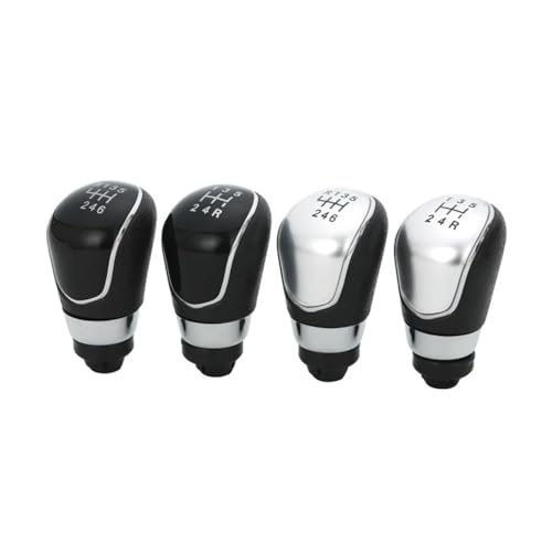 LANAPPTLTG 5/6 geschwindigkeit Auto Schaltknauf Stick Kopf Hebel Griff Fit for Ford Focus 2 MK2 FL C-MAX 2006-2011 MK3 MK4 MK7 Galaxy(5 Speed silver) von LANAPPTLTG
