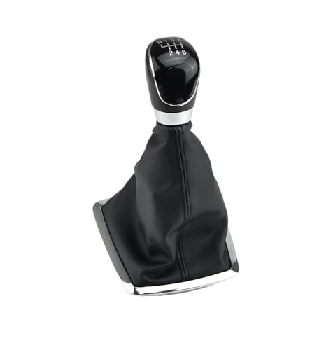 LANAPPTLTG 5/6 geschwindigkeit Schaltknauf Hebel HandBall Fit for Ford Focus 2 MK2 FL C-MAX 2006-2011 MK3 MK4 MK7 Galaxy Gamasche Boot Leder Abdeckung(6 Speed-Black-A) von LANAPPTLTG