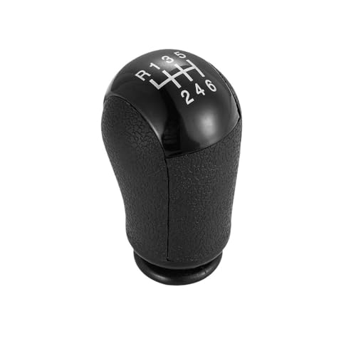 LANAPPTLTG 5-Gang-Schaltgetriebe Schaltknauf PU-Ledermanschette Kofferraumabdeckung Passend for Ford/Fit for Focus 2 MK II 2005 2006 2007 2008 2009 2010 2011(6 Speed-Black-B) von LANAPPTLTG
