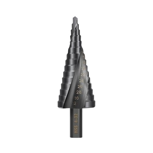 Stufenbohrer, Metallbohrer, 4–12/20/32 mm, 6–30, HSS-Kobalt-Stufenkegelbohrer-Set, Holz-/Metall-Lochschneider, Bohrwerkzeug(3pcs Set with bag) von LANAPPTLTG