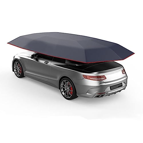 Mobile Garage-Markise, Wärmedämmung, Auto-Kleidung, halbautomatischer Auto-Sonnenschirm, zusammenklappbarer Carport, geeignet für Auto-Sonnenschutz (C 490 * 230cm) von LANAZU