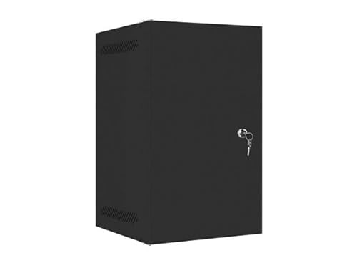 LANBERG Rackschrank 10" Wandmontage 9u/280x310 zur Selbstmontage mit Metalltür schwarz (Flat Pack) von Lanberg