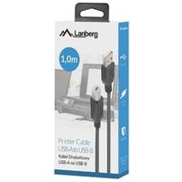 Lanberg - CA-USBA-15CU-0010-BK USB-Kabel 1m 2.0 usb a-usb-b Schwarz von LANBERG
