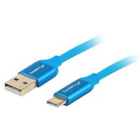 USB LANBERG 2.0 Stecker/USB C Stecker Schnellladung 3.0 Kabel 1.8M Blau von LANBERG