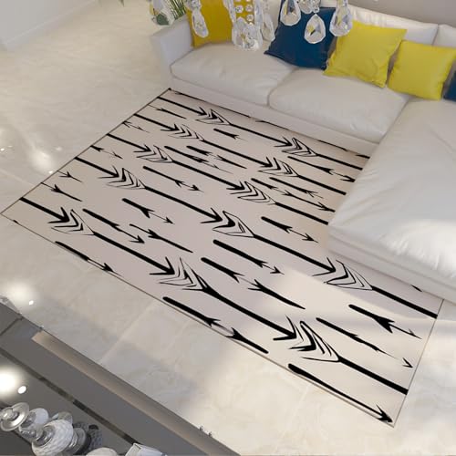 Black Arrow Fußmatte Moderne handbemalte Azteken Teppiche Waschbarer Rutschfester rechteckiger Teppich für Bauernhaus Schlafzimmerküche 60x90cm Black Arrow Fußmatte Moderne handbemalte Azteken Teppiche Waschbarer Rutschfester rechteckiger Teppich für Bauernhaus Schlafzimmerküche 60x90cm von LANDERSION