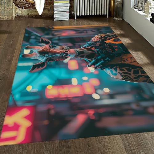 Einzigartiges Design Tier Bereich Teppiche Mode Giraffe Hazy Street Print Rutschfester Niederflor Teppich für Spielzimmer Büro Studio Dekor 120x180cm Einzigartiges Design Tier Bereich Teppiche Mode Giraffe Hazy Street Print Rutschfester Niederflor Teppich für Spielzimmer Büro Studio Dekor 120x180cm von LANDERSION