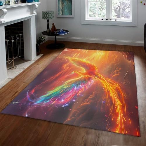 Elegante Phoenix Bird Area Teppiche Waschbare weiche rutschfeste Innenteppiche Edler Tierwurfteppich für Kinderzimmer Eingangsbereich Schlafzimmer Dekor 60x90cm Elegante Phoenix Bird Area Teppiche Waschbare weiche rutschfeste Innenteppiche Edler Tierwurfteppich für Kinderzimmer Eingangsbereich Schlafzimmer Dekor 60x90cm von LANDERSION