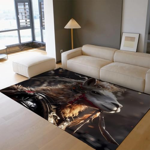 Fantasy Alpaka Area Teppiche Mysteriöse Vintage Art Decor Rutschfester Innenteppich Weicher waschbarer dünner rechteckiger Teppich für Eingangsbereich Veranda 60x90cm Fantasy Alpaka Area Teppiche Mysteriöse Vintage Art Decor Rutschfester Innenteppich Weicher waschbarer dünner rechteckiger Teppich für Eingangsbereich Veranda 60x90cm von LANDERSION