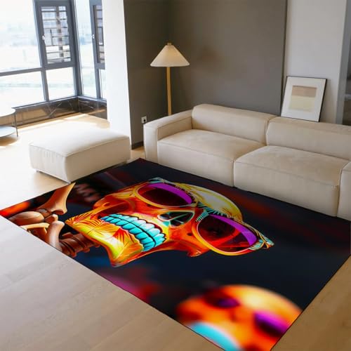 Gothic Teppiche für den Eingangsbereich Mode Schädel Waschbar rutschfest Weicher Wohnzimmerbereich Teppich Modernes Design Halloween Akzent Teppich Wohnkultur 60x90cm Gothic Teppiche für den Eingangsbereich Mode Schädel Waschbar rutschfest Weicher Wohnzimmerbereich Teppich Modernes Design Halloween Akzent Teppich Wohnkultur 60x90cm von LANDERSION