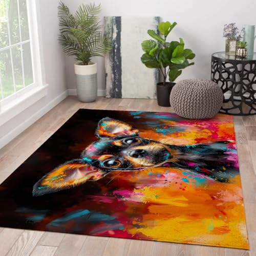 Graffiti Hundebereich Teppiche Bunt Niedlich Haustier Tier Muster Fußmatten Weich Kuschelig rutschfest Dünner Teppich für Bauernhaus Schlafzimmer Kinderzimmer 60x120cm Graffiti Hundebereich Teppiche Bunt Niedlich Haustier Tier Muster Fußmatten Weich Kuschelig rutschfest Dünner Teppich für Bauernhaus Schlafzimmer Kinderzimmer 60x120cm von LANDERSION