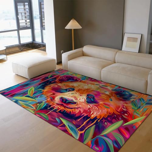 Kreatives Design Panda Bereich Teppiche Bunte Tinte Kunst Moderne Mode Ästhetischer Teppich Rutschfester Niederflorteppich für Kinderzimmer Studio Schlafzimmer 160x200cm Kreatives Design Panda Bereich Teppiche Bunte Tinte Kunst Moderne Mode Ästhetischer Teppich Rutschfester Niederflorteppich für Kinderzimmer Studio Schlafzimmer 160x200cm von LANDERSION