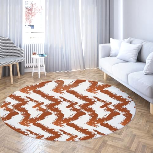 LANDERSION Boho Streifen Kreis Teppich rutschfest stark frequentiert Wohnzimmer Küche Schlafzimmer Esszimmer Home Office Runde Fläche Teppiche Weiß Orange 200cm LANDERSION Boho Streifen Kreis Teppich rutschfest stark frequentiert Wohnzimmer Küche Schlafzimmer Esszimmer Home Office Runde Fläche Teppiche Weiß Orange 200cm von LANDERSION