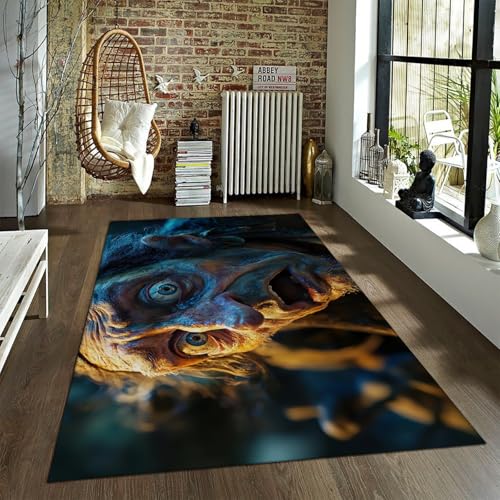 LANDERSION Einzigartiger Schädel Rote Rosen Teppich Künstlerischer Wolkiger Hintergrund Design Bereich Teppiche Waschbarer Rutschfester Niederflorteppich für Wohnzimmer Schlafzimmer 140x200cm LANDERSION Einzigartiger Schädel Rote Rosen Teppich Künstlerischer Wolkiger Hintergrund Design Bereich Teppiche Waschbarer Rutschfester Niederflorteppich für Wohnzimmer Schlafzimmer 140x200cm von LANDERSION