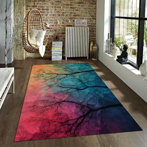 LANDERSION Fantasy Baum Bereich Teppiche für Eingangsbereich Wohnzimmer Schlafzimmer Moderner Magic Scene Teppich Waschbar Rutschfester weicher Flacher Flor Innenteppich 160x200cm LANDERSION Fantasy Baum Bereich Teppiche für Eingangsbereich Wohnzimmer Schlafzimmer Moderner Magic Scene Teppich Waschbar Rutschfester weicher Flacher Flor Innenteppich 160x200cm von LANDERSION
