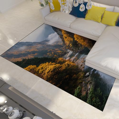 Großer Wohnzimmerteppich Gelbe Blätter Creek Canyon Herbst Landschaft Akzent Teppiche Rutschfester waschbarer Teppich für Büro unter Tisch 60x90cm Großer Wohnzimmerteppich Gelbe Blätter Creek Canyon Herbst Landschaft Akzent Teppiche Rutschfester waschbarer Teppich für Büro unter Tisch 60x90cm von LANDERSION