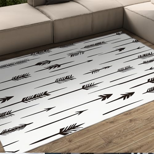 LANDERSION Handgezeichneter Feder Pfeil Druck Bereich Teppich Ethnischer Stamm Boho Dekorative große Teppiche faltbar waschbar weicher Teppich für Wohnzimmer Schlafzimmer 60x90cm LANDERSION Handgezeichneter Feder Pfeil Druck Bereich Teppich Ethnischer Stamm Boho Dekorative große Teppiche faltbar waschbar weicher Teppich für Wohnzimmer Schlafzimmer 60x90cm von LANDERSION