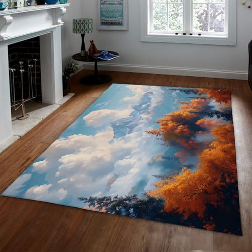 LANDERSION Herbst Wald Bergteppiche Wolken Meer Ästhetik Kunst Dekor Wohnzimmer Teppich Waschbarer Rutschfester weicher Teppich für Schlafzimmer Büro 160x200cm LANDERSION Herbst Wald Bergteppiche Wolken Meer Ästhetik Kunst Dekor Wohnzimmer Teppich Waschbarer Rutschfester weicher Teppich für Schlafzimmer Büro 160x200cm von LANDERSION