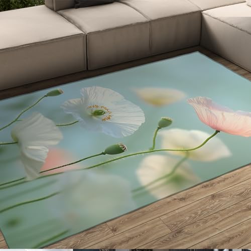 LANDERSION Home Decor Waschbarer Teppich für Wohnzimmer Schlafzimmer Eingangsbereich Rutschfester weicher Großflächenteppich für den Innenbereich Frühling Blume grüner Teppiche 80x150cm LANDERSION Home Decor Waschbarer Teppich für Wohnzimmer Schlafzimmer Eingangsbereich Rutschfester weicher Großflächenteppich für den Innenbereich Frühling Blume grüner Teppiche 80x150cm von LANDERSION