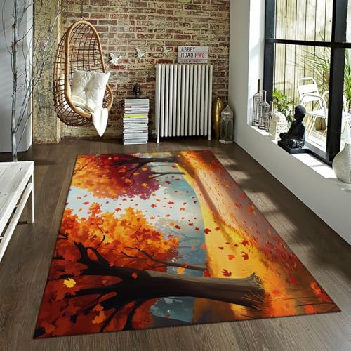 LANDERSION Märchenästhetik Bereich Teppiche Herbst Ahorn Wald Weg Bäume Akzent Teppich Rutschfester waschbarer rechteckiger Teppich für Schlafzimmer Esszimmer 60x120cm LANDERSION Märchenästhetik Bereich Teppiche Herbst Ahorn Wald Weg Bäume Akzent Teppich Rutschfester waschbarer rechteckiger Teppich für Schlafzimmer Esszimmer 60x120cm von LANDERSION