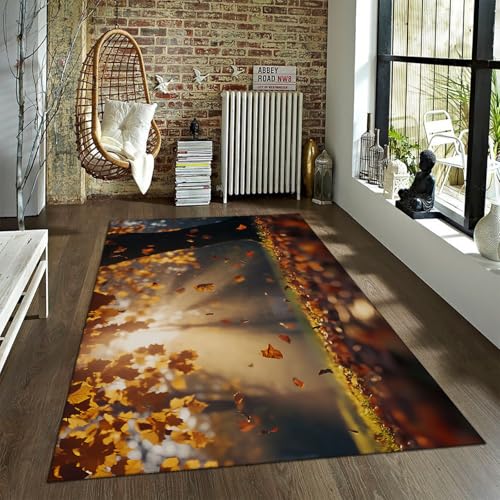 Natürlicher Herbst Themenbereich Teppich Fallend Gelb Ahorn Blätter Garten Wald Teppiche Waschbar Nicht Haaren Dünner Teppich für Wohnzimmer 60x90cm Natürlicher Herbst Themenbereich Teppich Fallend Gelb Ahorn Blätter Garten Wald Teppiche Waschbar Nicht Haaren Dünner Teppich für Wohnzimmer 60x90cm von LANDERSION