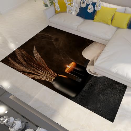 LANDERSION Spa Entspannung Themenbereich Teppiche Weiße Handtücher Schwarze Vase Getrocknetes Gras Dunkler 3D Gedruckter Teppich Niederflor Waschbarer Teppich für Spa Raumdekoration 120x240cm LANDERSION Spa Entspannung Themenbereich Teppiche Weiße Handtücher Schwarze Vase Getrocknetes Gras Dunkler 3D Gedruckter Teppich Niederflor Waschbarer Teppich für Spa Raumdekoration 120x240cm von LANDERSION