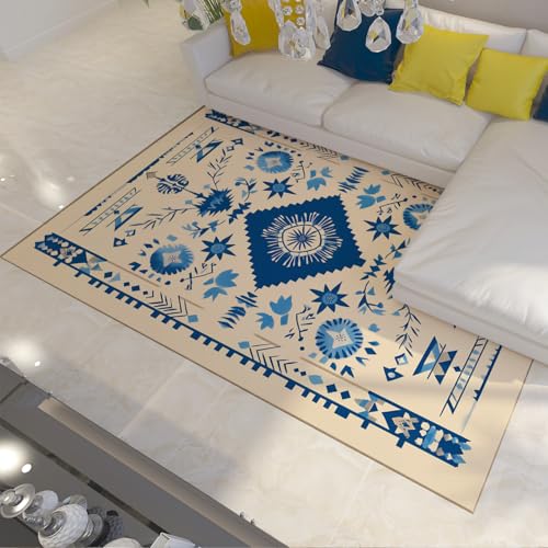 LANDERSION Teppiche Volkskunst Traditionelle Blumen Geometrischer Teppich Anti Rutsch Flachflor Rechteck Bereich Teppiche für Wohnzimmer Schlafzimmer Wäscherei Küche 160x230cm LANDERSION Teppiche Volkskunst Traditionelle Blumen Geometrischer Teppich Anti Rutsch Flachflor Rechteck Bereich Teppiche für Wohnzimmer Schlafzimmer Wäscherei Küche 160x230cm von LANDERSION