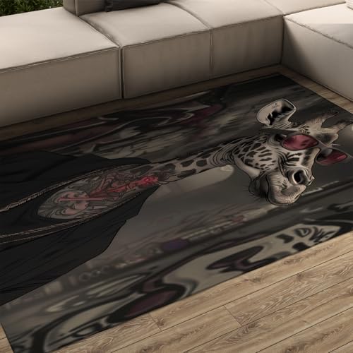 LANDERSION Ultra weicher Rutschfester Teppich für Schlafzimmer Mode Giraffe Dark College Bereich Teppiche Waschbarer Flauschiger niedriger Florteppich für Wohnheim Spielzimmer Wohnkultur 180x240cm LANDERSION Ultra weicher Rutschfester Teppich für Schlafzimmer Mode Giraffe Dark College Bereich Teppiche Waschbarer Flauschiger niedriger Florteppich für Wohnheim Spielzimmer Wohnkultur 180x240cm von LANDERSION