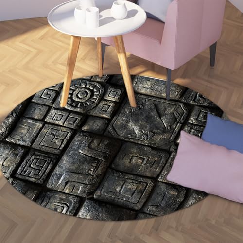 LANDERSION Vintage Stone Circle Teppiche für Wohnzimmer Abstrakter symbolischer Kreis Teppich Rutschfester waschbarer dünner Teppich für Esszimmer Wohnheim Bibliothek 200cm LANDERSION Vintage Stone Circle Teppiche für Wohnzimmer Abstrakter symbolischer Kreis Teppich Rutschfester waschbarer dünner Teppich für Esszimmer Wohnheim Bibliothek 200cm von LANDERSION