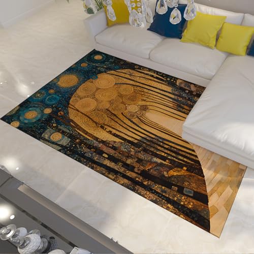 LANDERSION Weicher Rutschfester Teppich Fantasy Abstrakte Retro Kunst einzigartiges Design Innenbereich Teppiche für Wohnzimmer Schlafzimmer Flure Esszimmer 180x300cm von LANDERSION