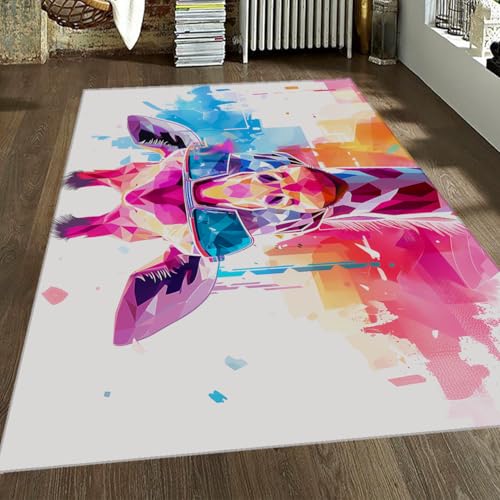 Moderne Pop Art Teppiche Bunte Geometrische Giraffe Bereich Teppich Waschbarer niedriger Flor Weicher Teppich für Wohnzimmer Klassenzimmer Kinderzimmer Wohnkultur 100x150cm Moderne Pop Art Teppiche Bunte Geometrische Giraffe Bereich Teppich Waschbarer niedriger Flor Weicher Teppich für Wohnzimmer Klassenzimmer Kinderzimmer Wohnkultur 100x150cm von LANDERSION