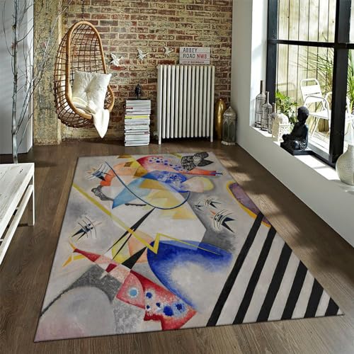 Moderne abstrakte Teppiche für Wohnzimmer Geometrische Teppiche für Wohnzimmer Schlafzimmer Dekor Wassily Kandinsky Teppich für Eingangsbereich Rutschfeste Teppiche für den Innenbereich 80x120cm von LANDERSION