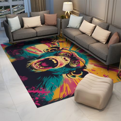Monkey Pattern Area Teppiche rutschfeste niedrigflorige waschbare Fußmatten Moderner Graffiti Throw Teppich für Eingangsbereich Schlafzimmer Badezimmer Wohnkultur 180x240cm Monkey Pattern Area Teppiche rutschfeste niedrigflorige waschbare Fußmatten Moderner Graffiti Throw Teppich für Eingangsbereich Schlafzimmer Badezimmer Wohnkultur 180x240cm von LANDERSION