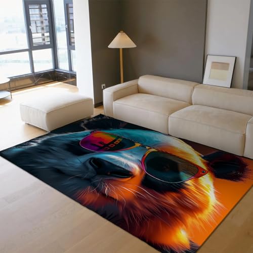Panda Head Teppich Moderne personalisierte Tier Design Bereich Teppiche Waschbarer Rutschfester weicher dünner Teppich für Schlafzimmer Kinderzimmer Büro Küche 80x150cm Panda Head Teppich Moderne personalisierte Tier Design Bereich Teppiche Waschbarer Rutschfester weicher dünner Teppich für Schlafzimmer Kinderzimmer Büro Küche 80x150cm von LANDERSION