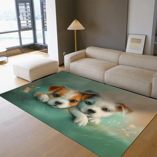 Tier Thema Bereich Teppiche Niedlicher Hund Bauernhaus Waschbare Türmatte Rutschfester bequemer niedriger Florteppich für Wohnzimmer Schlafzimmer Eingangsbereich 60x90cm Tier Thema Bereich Teppiche Niedlicher Hund Bauernhaus Waschbare Türmatte Rutschfester bequemer niedriger Florteppich für Wohnzimmer Schlafzimmer Eingangsbereich 60x90cm von LANDERSION
