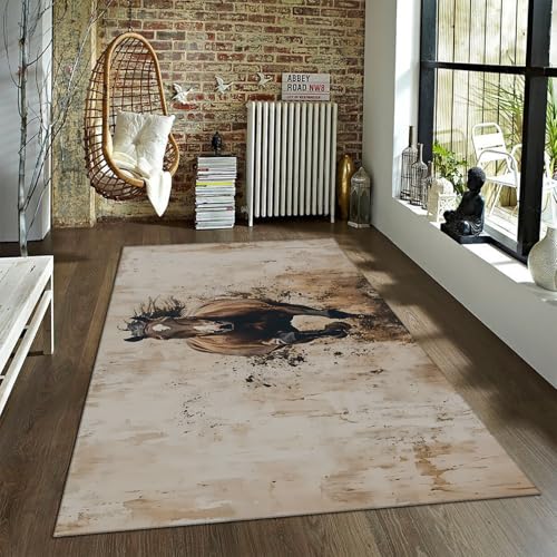 Ultra Soft Wohnzimmer Große Teppiche Laufen Pferd Bereich Teppich Bauernhaus Tier waschbar rutschfeste Fußmatten für Esszimmer Bauernhof Dekor 80x150cm Ultra Soft Wohnzimmer Große Teppiche Laufen Pferd Bereich Teppich Bauernhaus Tier waschbar rutschfeste Fußmatten für Esszimmer Bauernhof Dekor 80x150cm von LANDERSION