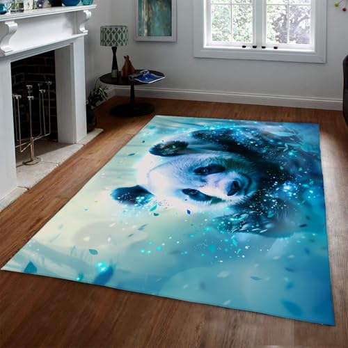 Waschbarer Teppich Fantasy Cute Panda Muster Weiche Niederflorteppiche für Wohnzimmer Schlafzimmer Moderne rutschfeste Teppichmatte für Kinderzimmer 60x120cm Waschbarer Teppich Fantasy Cute Panda Muster Weiche Niederflorteppiche für Wohnzimmer Schlafzimmer Moderne rutschfeste Teppichmatte für Kinderzimmer 60x120cm von LANDERSION