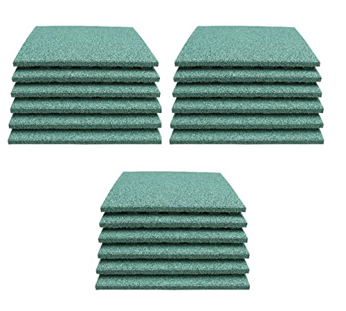 18x Fallschutzmatten 50x50x4cm Grün Gummimatte Platten Gymnastik Fitness Pool Kinder von LANDGRID
