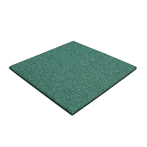 Fallschutzmatten Grün 50x50x2,5cm Rutsche Spielplatz Gummimatten Gummiplatten Garten Pool Klettergerüst (2 Platten) von LANDGRID