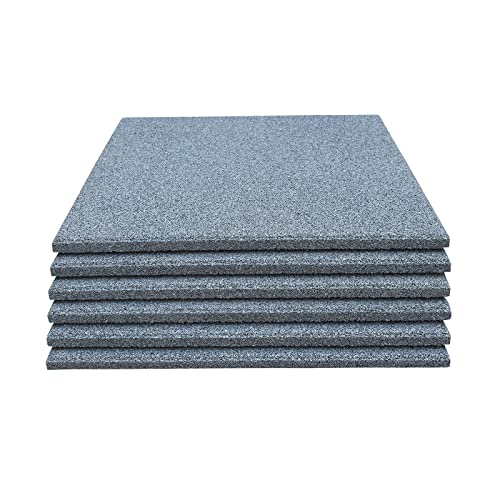 LANDGRID 6X Fitnessmatte Grau 50x50x2,5cm Turnmatte Bodenschutzmatte Gummimatten Gummiplatten Gymnastikmatte Yoga von LANDGRID