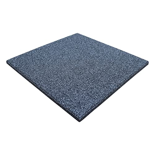 LANDGRID Gummimatten Schwarz 50x50x4cm Gummiplatten Fallschutzmatten Outdoor Indoor Fallschutzplatten (3 Platten 50x50x4cm) von LANDGRID