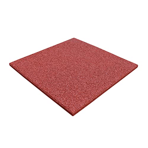 LANDGRID Kindermatte Rot 50x50x2,5cm Gymnastikmatte Kinderturnmatte Fallschutzplatte Spielmatte Gummimatte Gummiplatten von LANDGRID