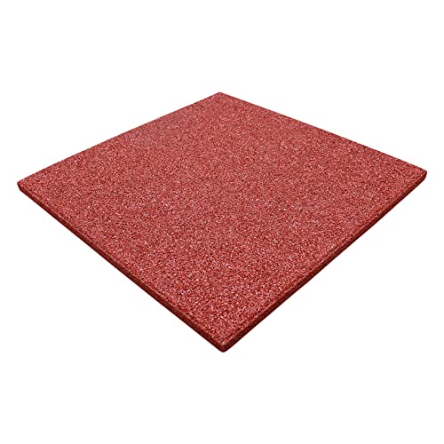 LANDGRID Kindermatte Rot 50x50x4cm Bodenschutzmatte Krabbelmatte Gummimatte Schutzmatte von LANDGRID